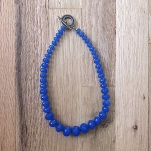 Blue graduated bead agate necklace Tucson AZ artist